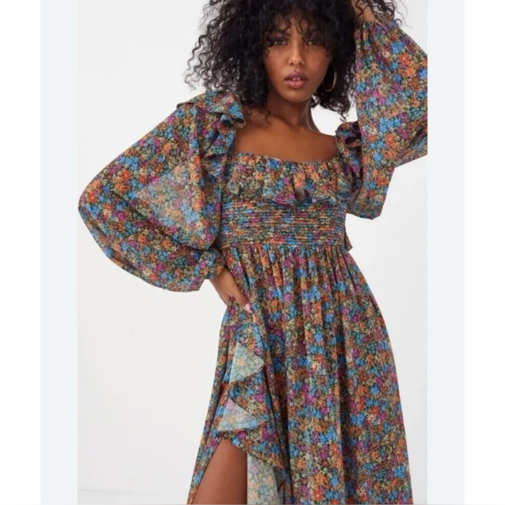 NWT For Love & Lemons Sheer Floral Brittany Dress – Size XS